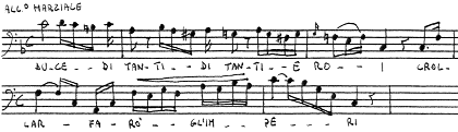 Es.25 - Allegro marziale: Duce di tanti di tanti eroi crollar farò gl'imperi